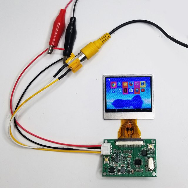 GLZLDY 2-Zoll LCD-Anzeigemodul-Kit mit RCA-Eingang, 640x240 Auflösung, 4:3 Format, NTSC/PAL für CCTV mit Helligkeitseinstellung - Bild 1