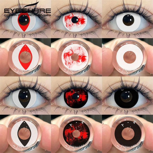 EYESHARE Farbkontaktlinsen Pure-White, Unisex - Bild 1