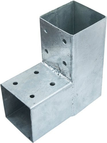 Connex Pfostenecke Einfach aus verzinktem Zink in Silberfarben, 1 Stück - Bild 1