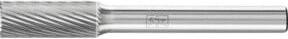 PFERD Hartmetall Frässtift Zylinder ZYAS stirnverzahnt, Farbe Silber, Durchmesser: 8 mm, Länge: 20 mm, Schaft-Durchmesser: 6 mm, Körnung: fein - Bild 1