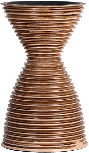 Minimalistische Keramik-Blumenvase in Braun mit künstlerischem Design für den Tisch, Höhe: 30,0 cm, Durchmesser: 18,0 cm - Bild 1