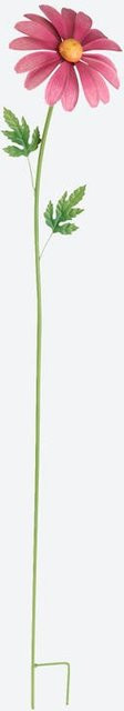 NKD Blumen-Gartenstecker aus Metall in Pink, Höhe: 75 cm, Breite: 10 cm - Bild 1