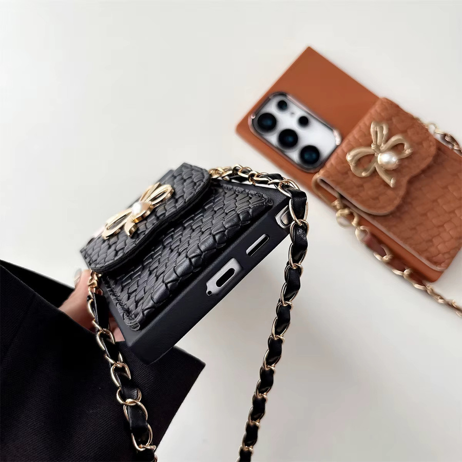 Crossbody Kartenhalter Brieftasche und Handyhülle für Samsung Galaxy S26 S25 S24 Ultra S23 S22 S21 Plus A56 A36 A06 A55 A35 A25 A15 A05S A05 in Braun - Bild 3