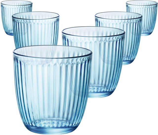 Bormioli Rocco Wassergläser Line Acqua Blau, 6 Stück, 290 ml - Bild 1