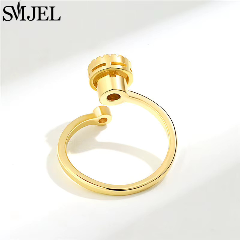 SMJEL Fidget Spinner Ring, Kristall, Damen - Bild 1