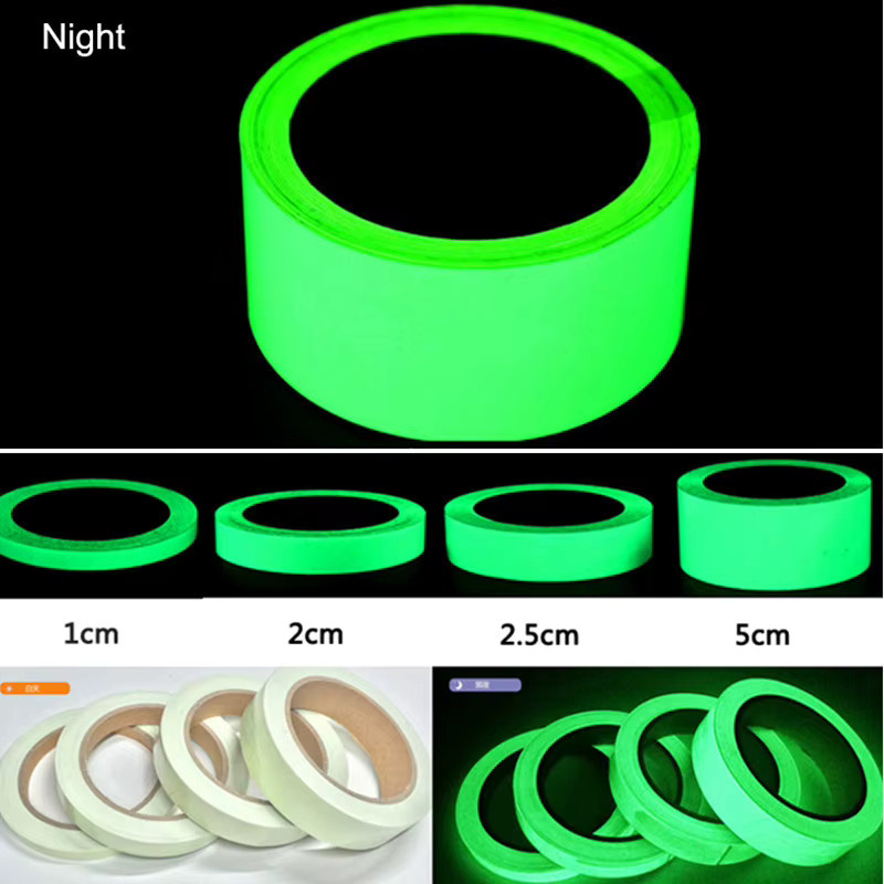 3M fluoreszierendes Aufkleberband in Grün, leuchtendes Band für Treppenhäuser und Feuerwarnungen, leuchtet im Dunkeln und ist individuell zuschneidbar - Bild 6