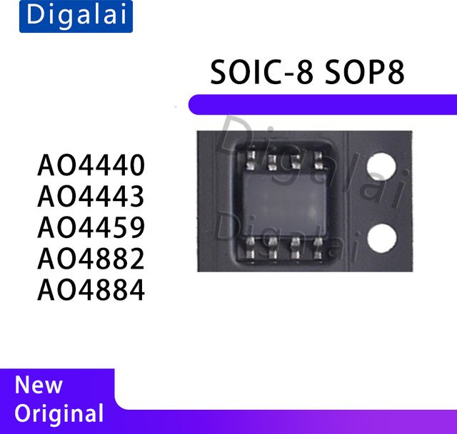 Hochspannungs-MOSFET-Kit AO4440 AO4443 AO4459 AO4882 AO4884 100V in Schwarz für Autoladegeräte und industrielle Stromversorgungen - Bild 1