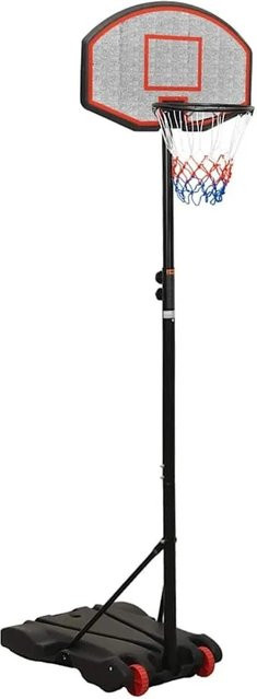 vidaXL Basketballständer Schwarz aus Polyethylen, verstellbar von 216 bis 250 cm - Bild 1