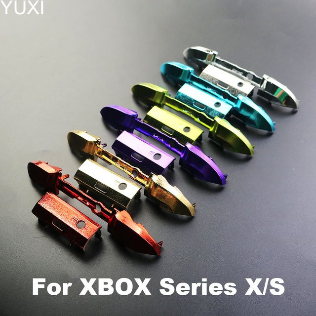 Yuxi Ersatz-Tasten Set für Xbox Series X und Series S in Chrom Silber inklusive LB RB Trigger und Guide Button - Bild 1
