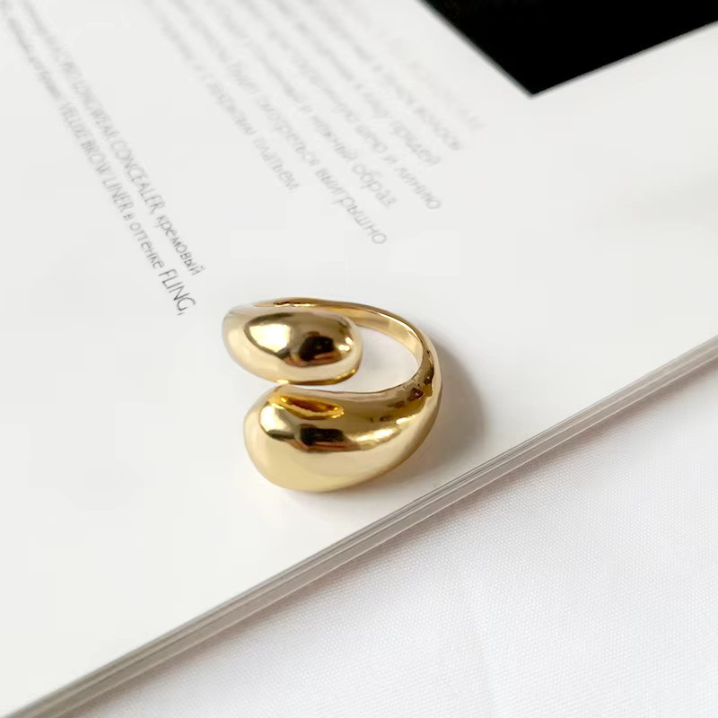 Erpels Ring, Wassertropfen, geometrische Öffnung, verstellbar, Damen - Bild 2