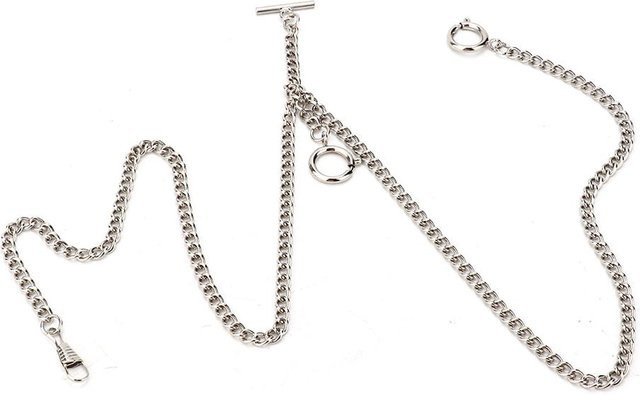 Taschenuhr Metall, Silber, 44 cm, Unisex - Bild 1