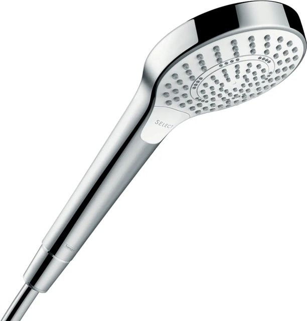 Hansgrohe Croma Select S Handbrause in Weiß/Chrom mit Rain- und Massagefunktion sowie Multi EcoSmart Wasserspartechnologie - Bild 1
