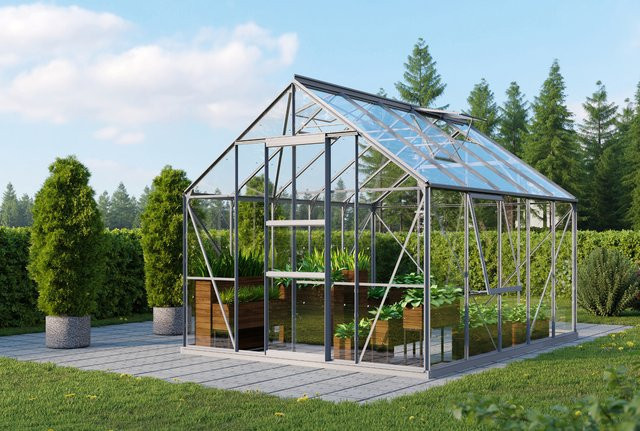 Vitavia Gewächshaus Meridian 1 8300 aus Aluminium mit 3 mm ESG-Glas, 8,3 m² - Bild 1