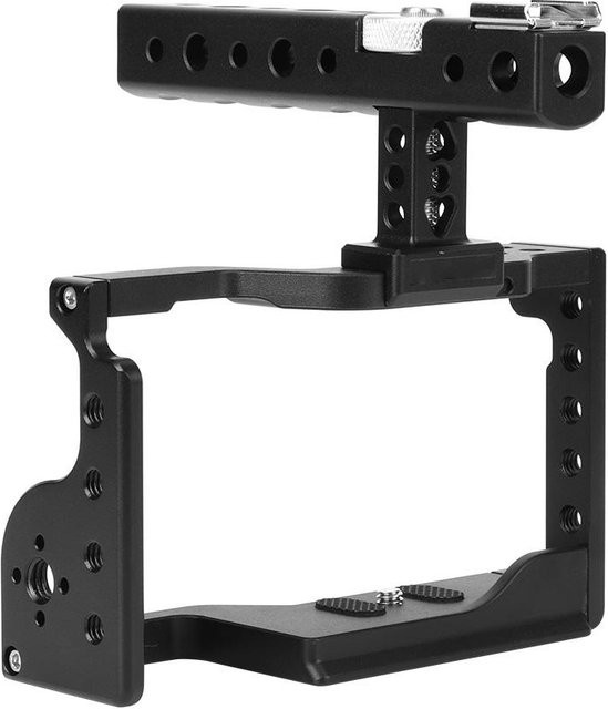 Sony C17 Käfig-Kit aus Aluminiumlegierung mit Griff für die spiegellose Kamera Sony A6600 in Schwarz - Bild 1