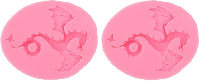 CosyHome Fondant Silikonform Set aus 2 Stück in Pink, lebensmittelechte runde Dekorationsform für Kuchen und DIY-Projekte - Bild 1