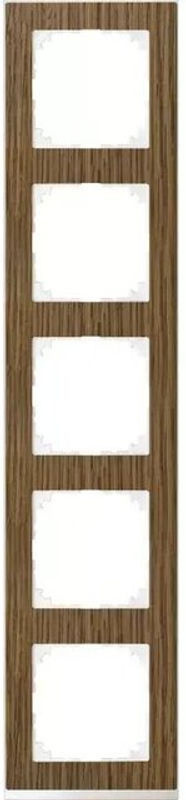 Merten M-pure Decor Rahmen 5-fach in Eiche und Aktiv Weiß für die Wandmontage - Bild 2