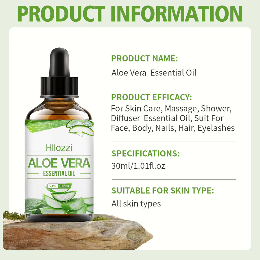 Hllozzi Aloe Vera Öl, Unisex, für Gesicht, Haare und Körper - Bild 4