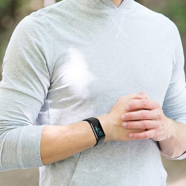 E1PF Uhrenarmband Silikon, Schwarz, Unisex - Bild 1
