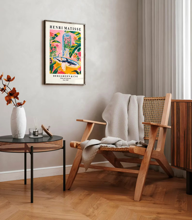 Hai in der Badewanne Kunstdruck von SHENCHEN, moderner Paper Poster in Pink und Multicolour für dein Badezimmer-Dekor - Bild 4