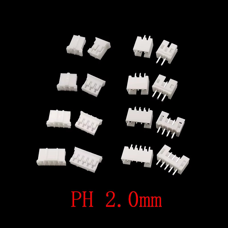 JST PH 2,0mm und XH 2,54mm Pitch Terminals Kit mit 230 Teilen, Männliche und Weibliche Stecker sowie Kunststoffgehäuse und Header in Weiß - Bild 2