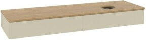 V&B Waschtischunterschrank Antao ohne Frontstruktur in Eiche Honig lackiert B: 160 cm, T: 50 cm - Bild 1