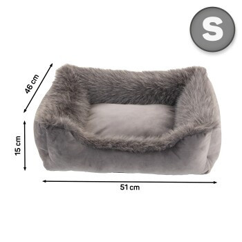 Wallace & Jones Katzenbett MAYFAIR in Schiefergrau mit Velvet-Bezug und rutschfester Unterseite - Bild 2