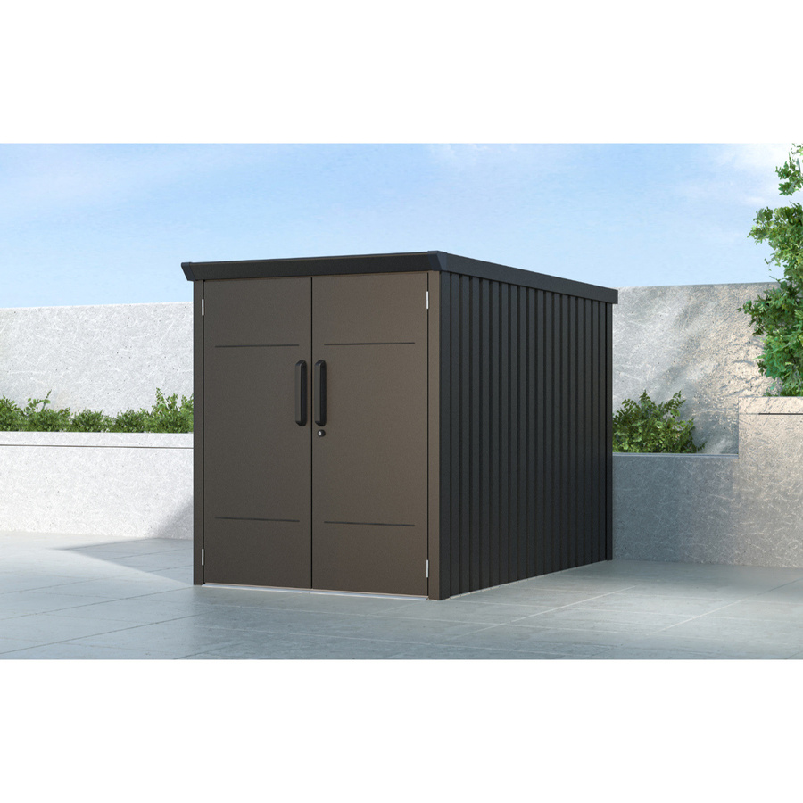 Westmann Metall-Fahrradgarage Velos 2, schwarz, B/T/H: 133 x 222 x 151 cm - Bild 3