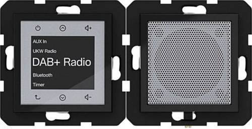 Hager Unterputz-Radio WAN6110BG mit Bluetooth und DAB+ in Nachtschwarz glänzend - Bild 1