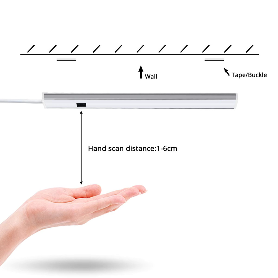 MALITAI LED-Beleuchtungsset für die Küche mit Bewegungssensor, dimmbar und verknüpfbar, Silber, Aluminium, COB-Technologie mit Touch-Schalter und USB-Anschluss - Bild 2