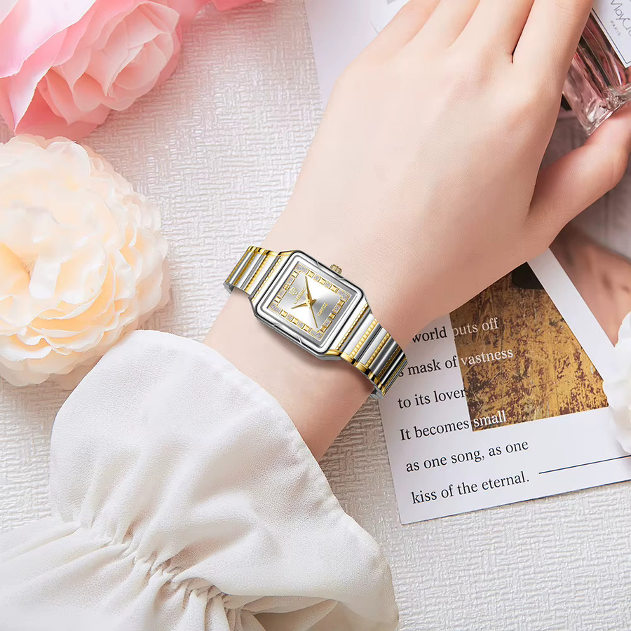 LIEBIG Armbanduhr Edelstahl, Gold, Quarz, Diamantbesetzt, Damen - Bild 3
