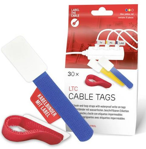Label the Cable LTC 2630-30 Kabelmarkierer aus Kunststoff in Gelb, Blau und Rot - Bild 1
