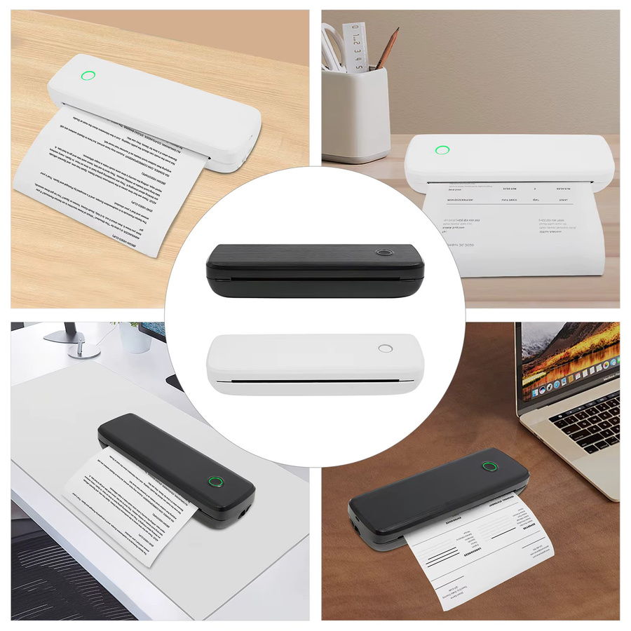 Tragbarer A4-Thermodrucker mit Bluetooth für Smartphone und PC, kabelloser Tattoo-Transferdrucker in Schwarz - Bild 5