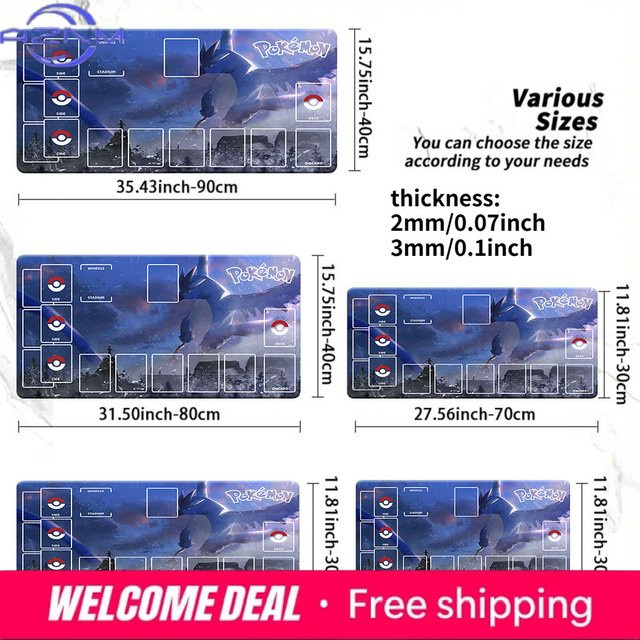 Potdemiel Articuno Ice Legend Pokemon TCG Zoned Battle Playmat, Schreibtischunterlage - Bild 1
