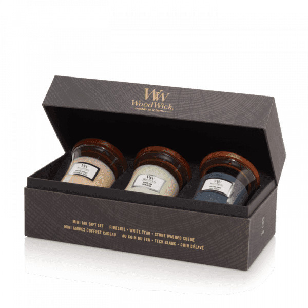 Woodwick Deluxe x3 Mini-Geschenkset Floral mit Sojawachs Kerzen in Multicolor - Bild 1