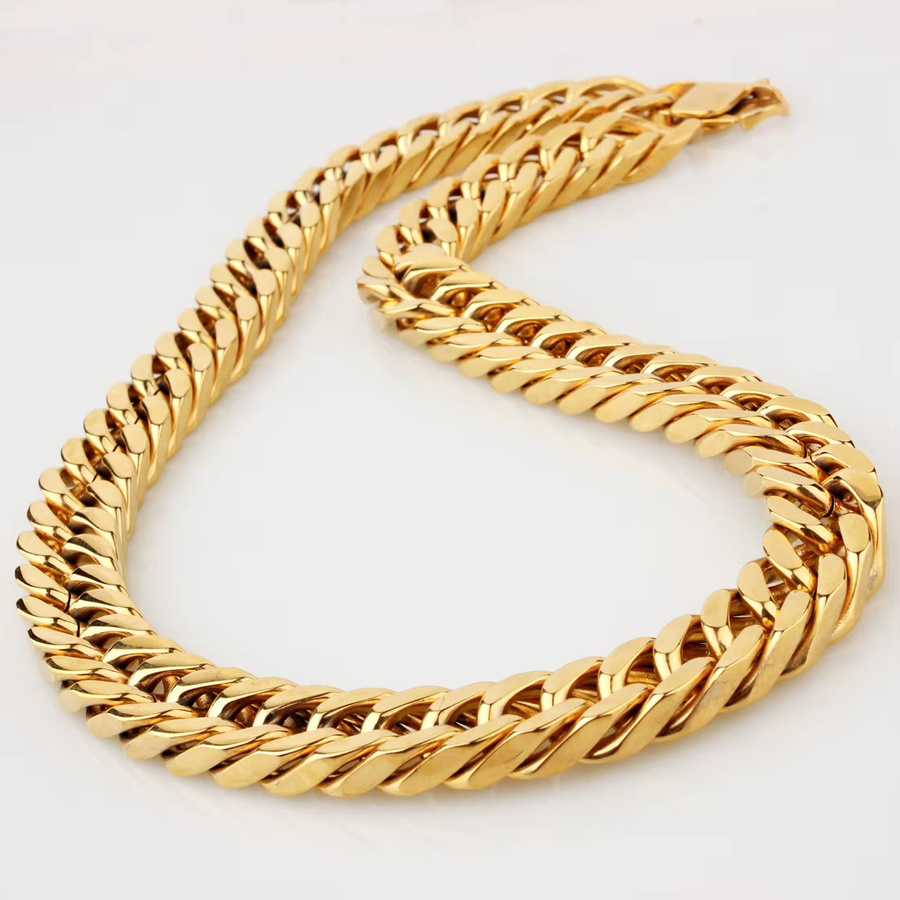 Panzerkette Edelstahl, Gold, Herren - Bild 3