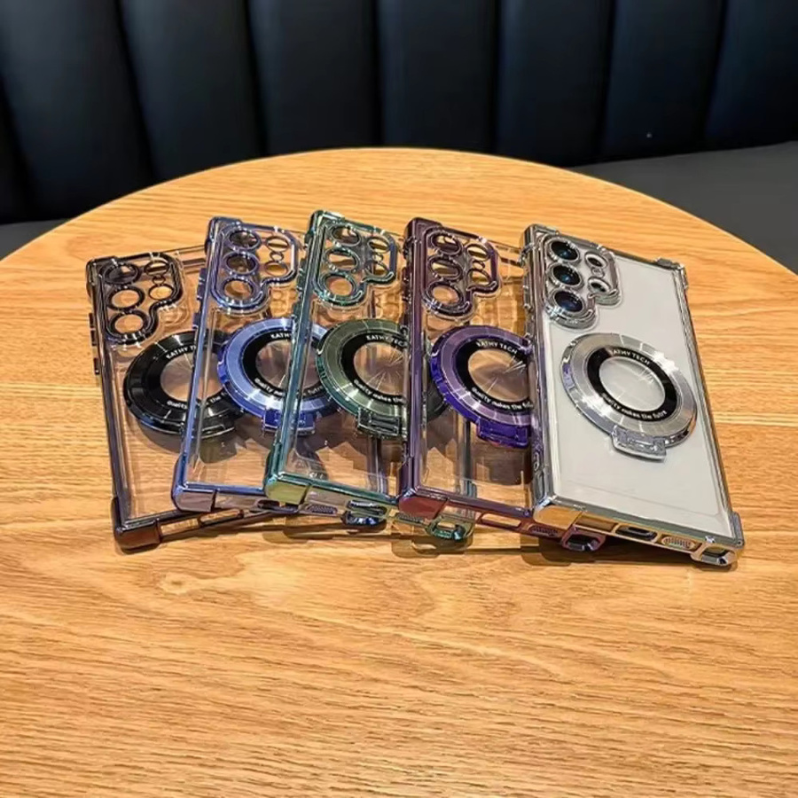 Transparente Stand-Schutzhülle für Samsung Galaxy S25 S24 S23 Ultra Plus FE und A-Serie - Bild 5