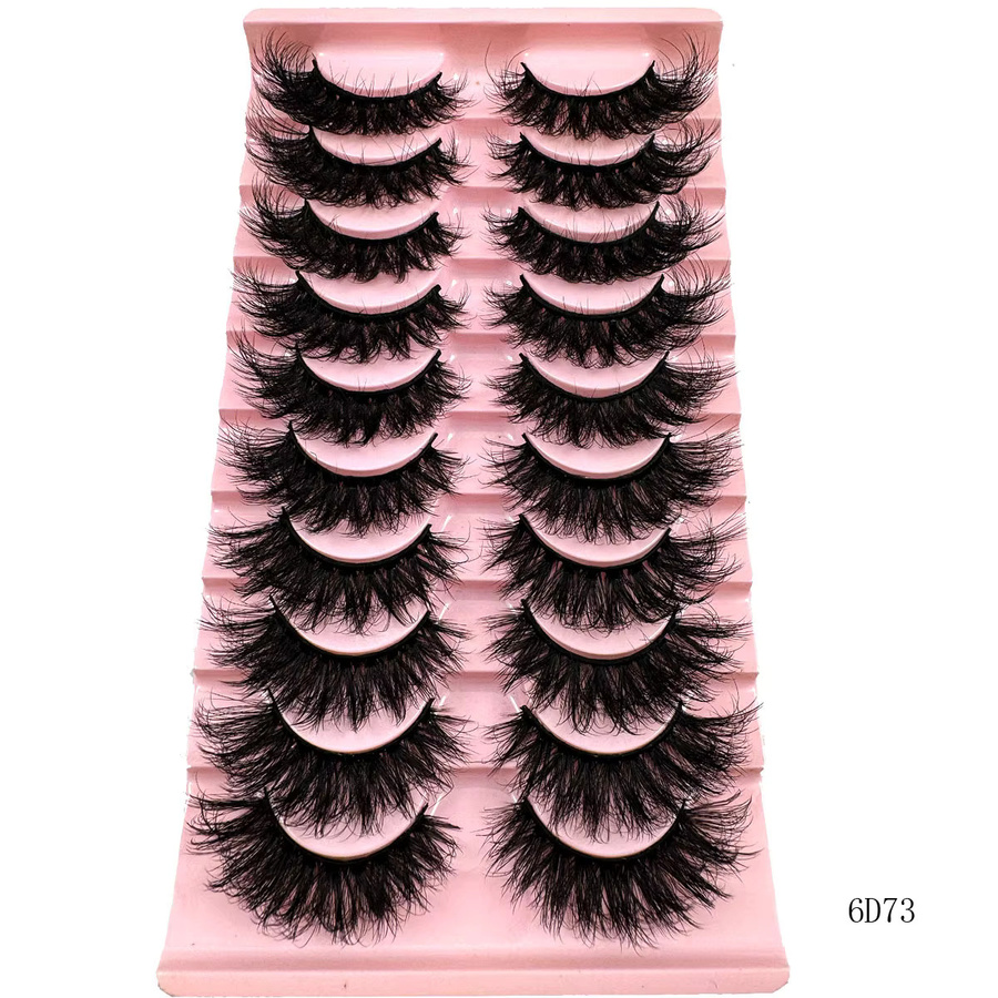 UMIRYAO 3D-Falsche Wimpern, Black, 10 Paar, Natürlich, Unisex - Bild 4