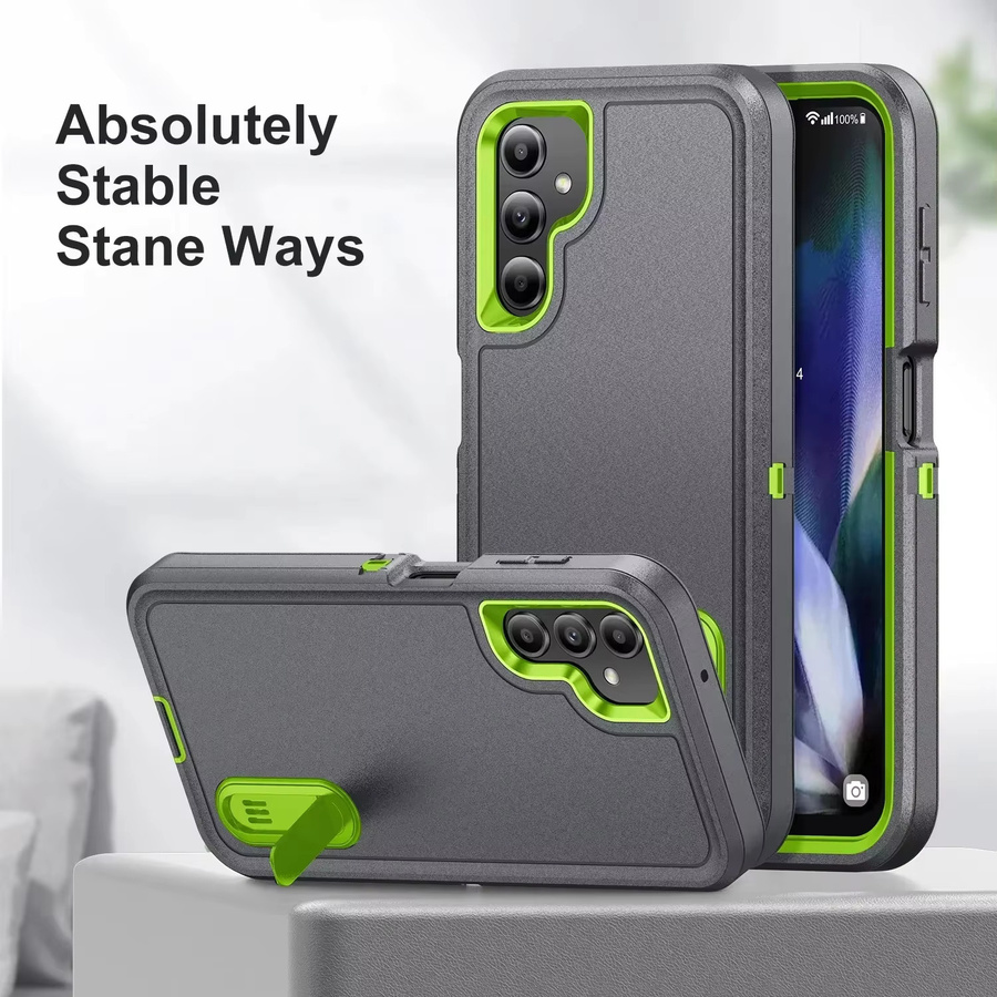 Triple Defense Anti-Drop-Schutzhülle für Samsung Galaxy S25 Edge S24 Ultra S23 FE S22 Plus A56 A54 A53 A36 A14 5G 4G in Rot, Schwarz und Grau - Bild 1