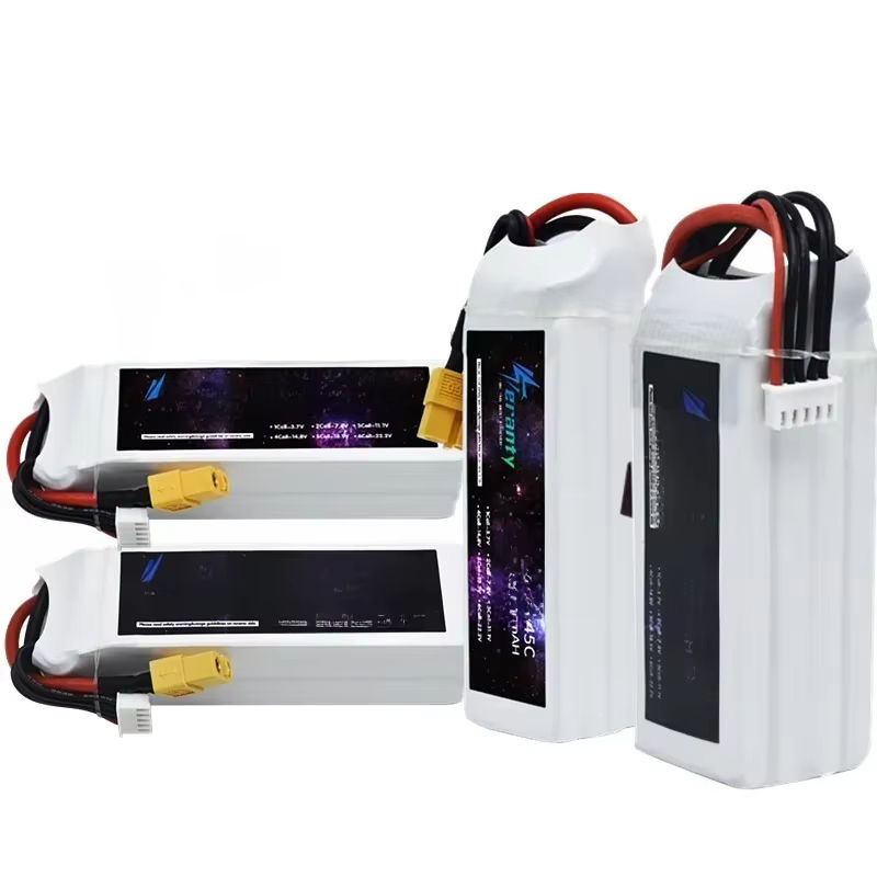 PYLRC 4S LiPo Batterie 14,8 V mit Deans oder XT60 Anschluss für RC FPV Drone Quadcopter und Racing Autos in Weiß - Bild 3
