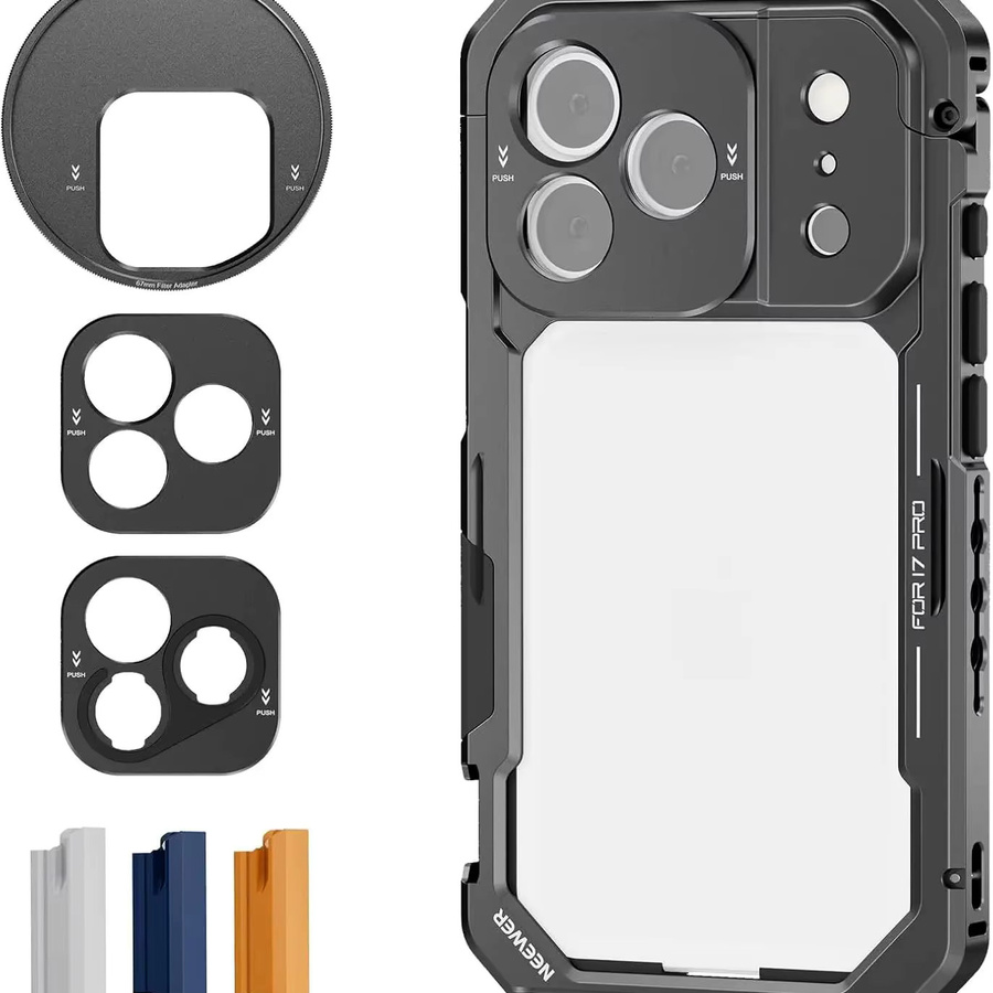 NEEWER Telefonkäfig für iPhone 17 Pro und iPhone 17 Pro Max, Video-Rig-Stabilisator mit Schnellverschluss und 67 mm Filterring, Schwarz - Bild 6
