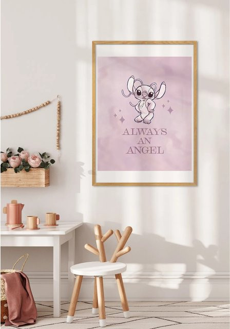 Komar Wandbild Stitch Always an Angel in Lila Mix, B: 50 cm x H: 70 cm - Bild 1