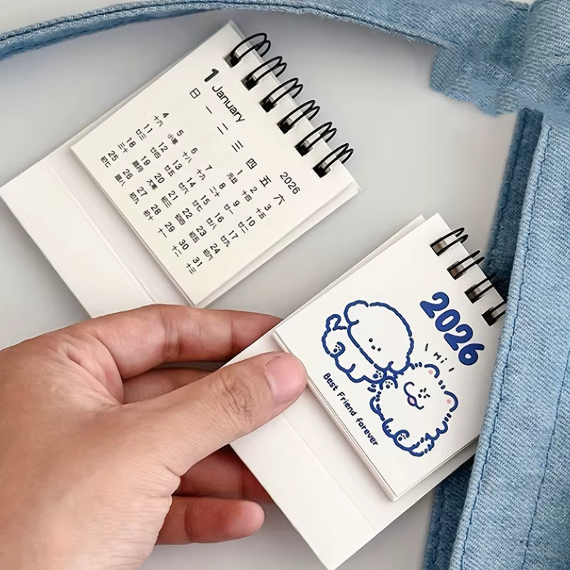 Mini-Tischkalender 2026 mit Chinesischem Neujahrs-Thema, Niedriger Täglicher Countdown-Planer in Weiß - Bild 3