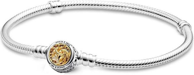 Original Moments Schlangenkettenarmband, 925 Silber, Perle, Damen, 19cm - Bild 1