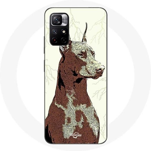 Maniacase Silikon Hülle für Redmi Note 11 5G Doberman Race Schwarz Multicolour - Bild 1