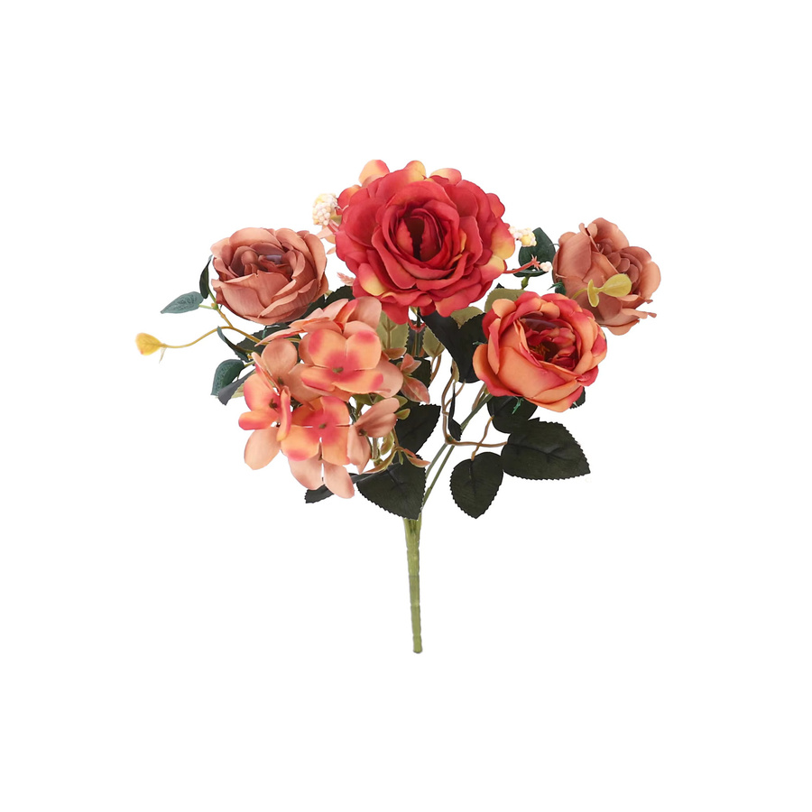 Kahaul Künstliches Rosen- und Pfingstrosen-Bouquet in Lila, 2er-Set aus Textil für Hochzeit und Wohnkultur - Bild 2