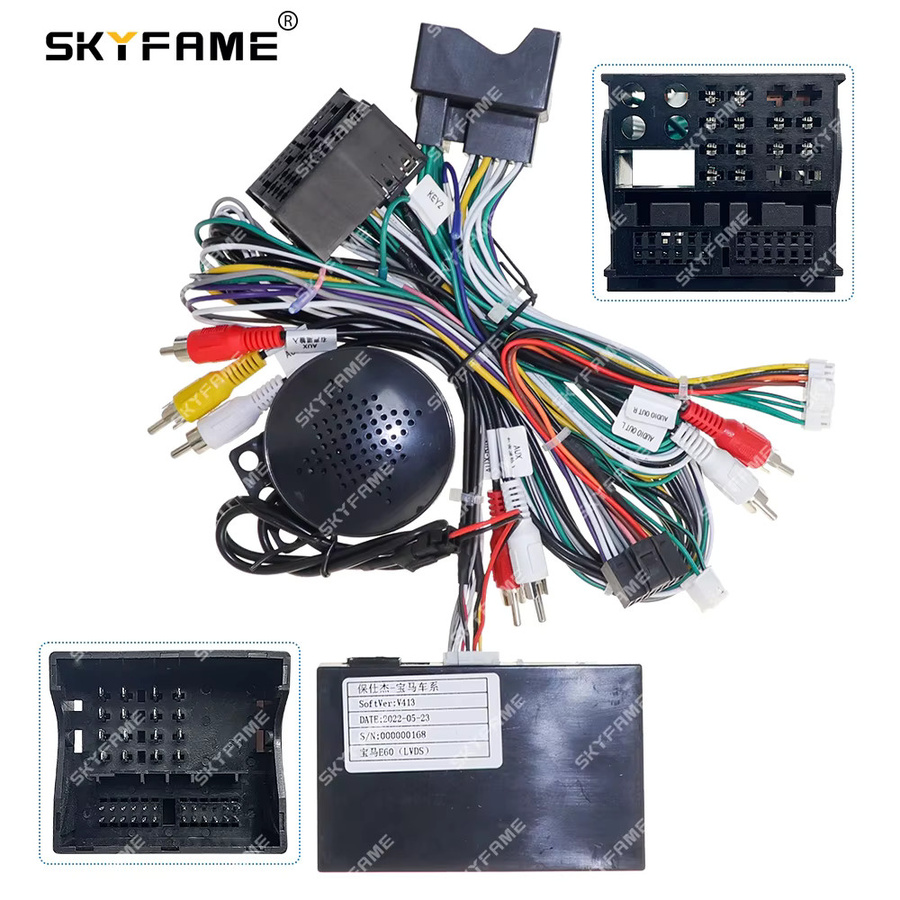 SKYFAME Auto 16pin Kabelbaum Adapter mit Canbus Box Decoder für Android Radio BMW E60 3er 5er Serie E61 E63 E90 E91 E92 - Bild 2