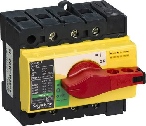 Schneider Electric 28920 Lasttrennschalter 80A 125 V/DC 500 V/AC multicolor - Bild 1