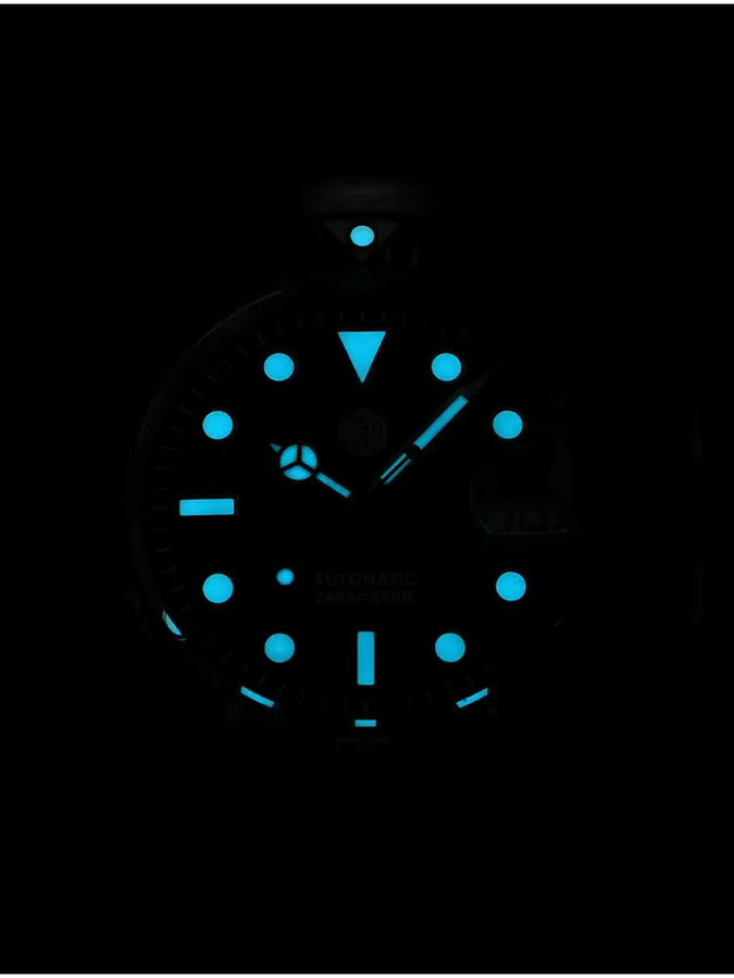 San Martin Taucheruhr, Automatik, Edelstahl, Schwarz, 40 mm, Herren - Bild 5