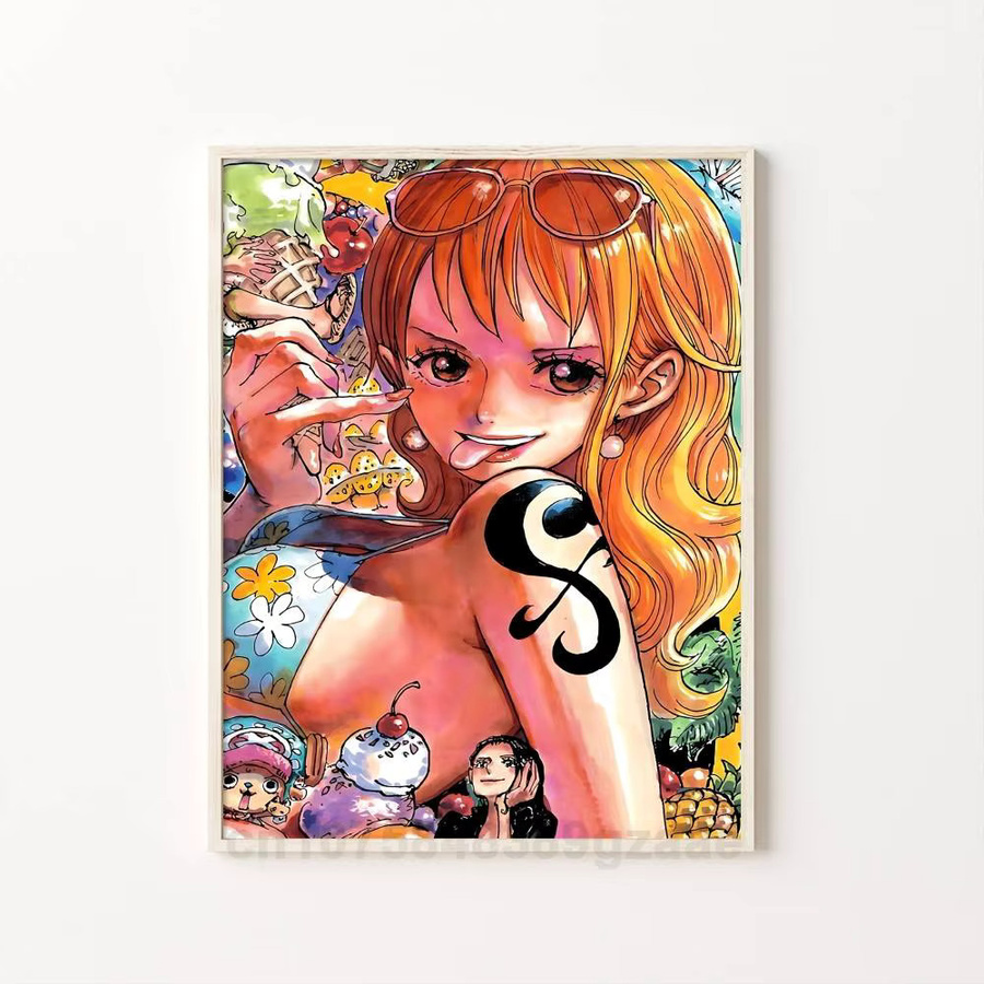 One Piece Nami Manga Poster Vintage Wandkunst Dekoration in Mehrfarbig - Bild 6
