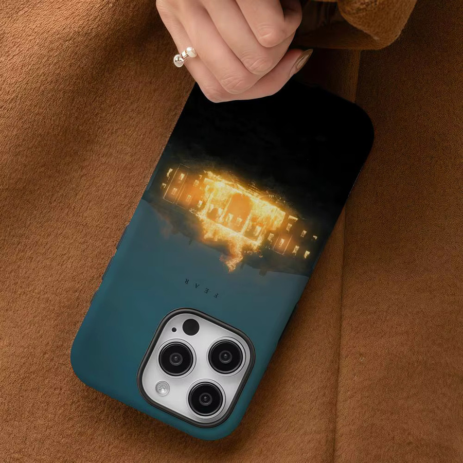 FEAR N-NF Rapper Handyhülle für iPhone 17 16 15 14 13 12 Pro Max Plus, glänzende HD-Doppelschicht-Flüssigkeitshartschale in Weiß - Bild 4
